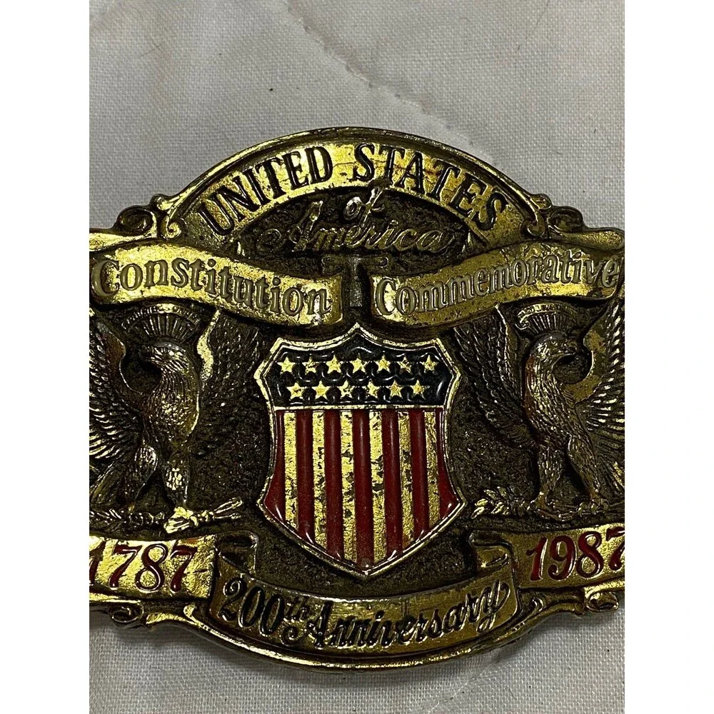 Belt Buckle United States Constitution Commemorative 200th Ann. 1787-1888 Ltd